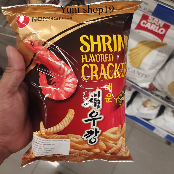 

snack nongshim shrim cracker 75gr