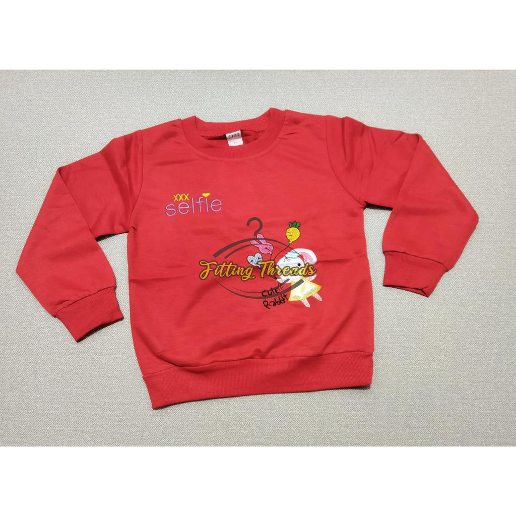 Atasan Kaos Anak Perempuan Lengan Panjang 1 2 3 4 5 Tahun Impor / Sweater Anak Cewek Import