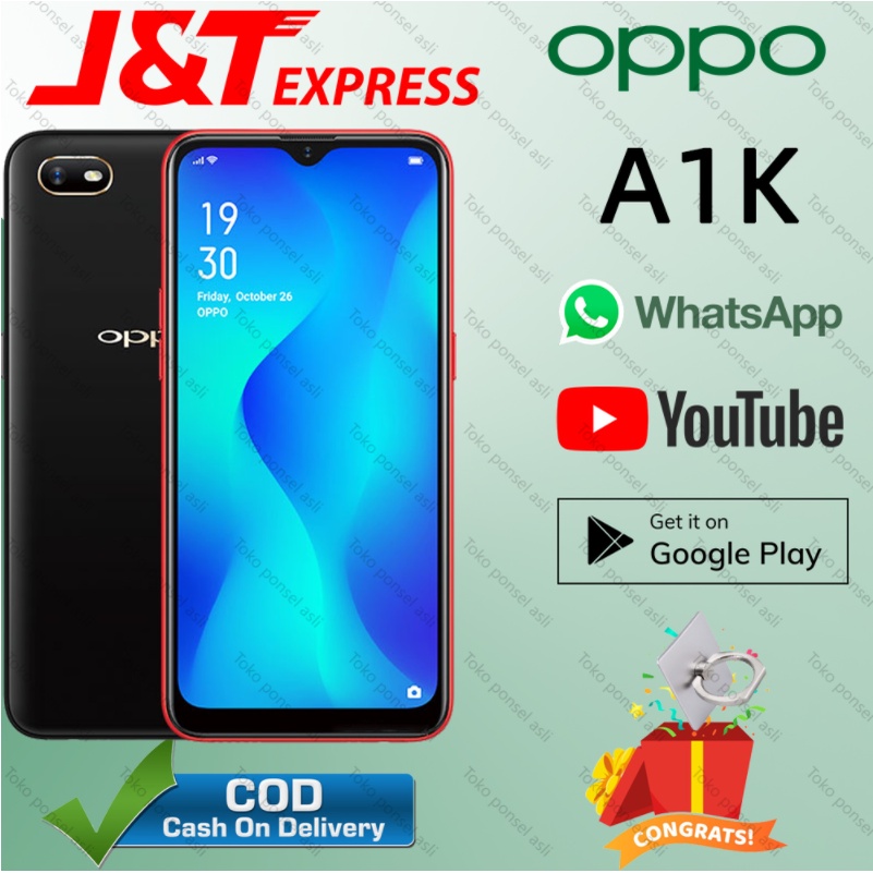 HP OPPO A1K Ram 6/128GB Smartphone 4G LET 6.1 inches Layar Tetesan Air 5MP+8MP Handphone COD