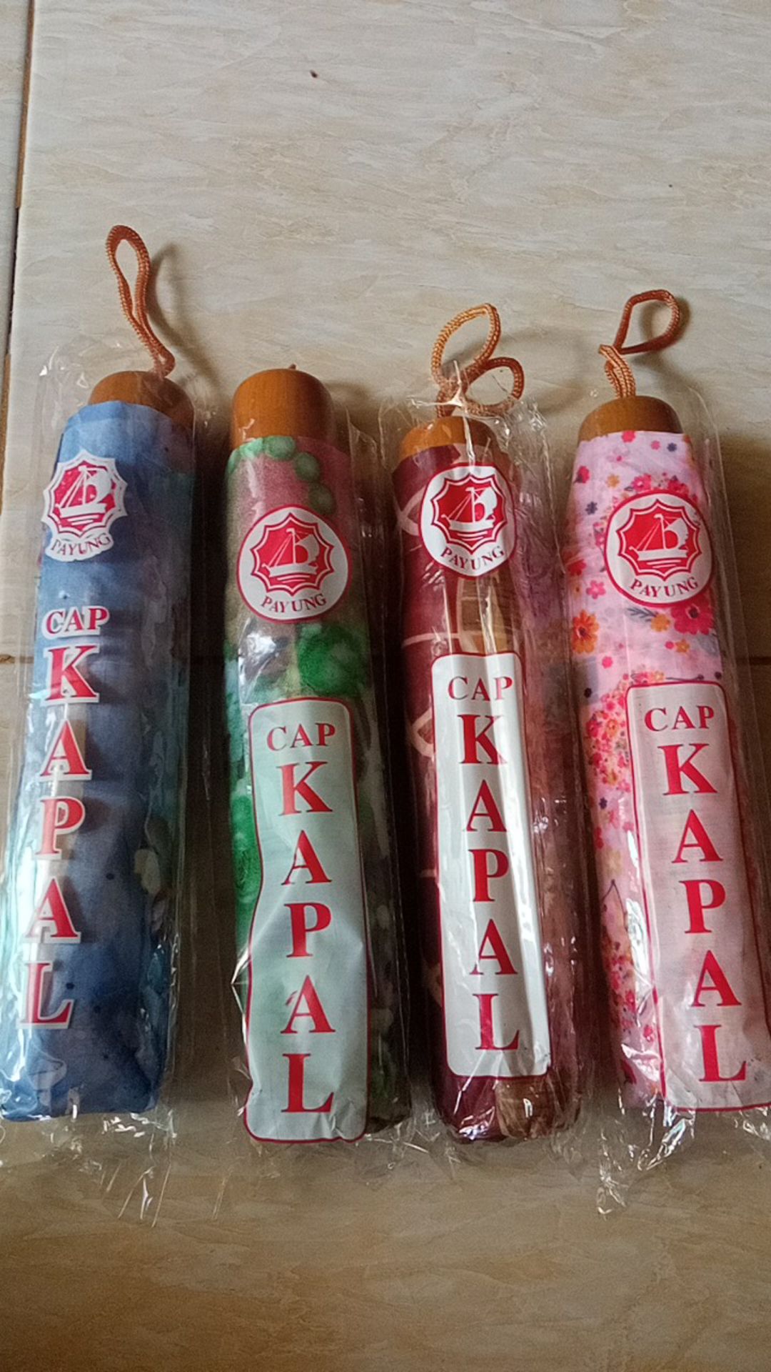Payung Kapal Lipat 3 Kembang (motif Random)