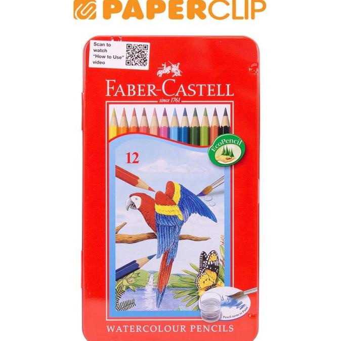 

PENCIL COLOR FABER CASTELL 115913 12COLOR TIN WATER COLOR PENCIL