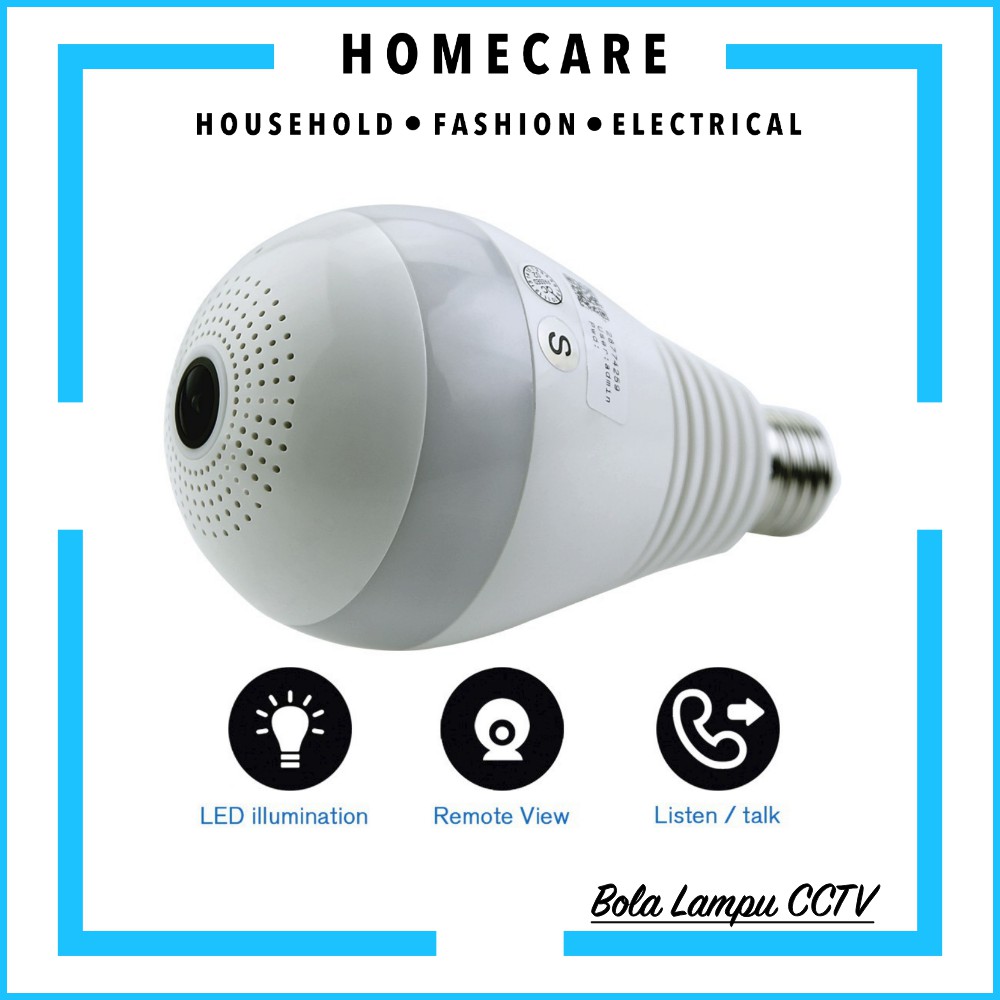 HC CCTV BOLA LAMPU  VR V13 B CCTV  WIFI IP 3D VR 1080 BOLA  