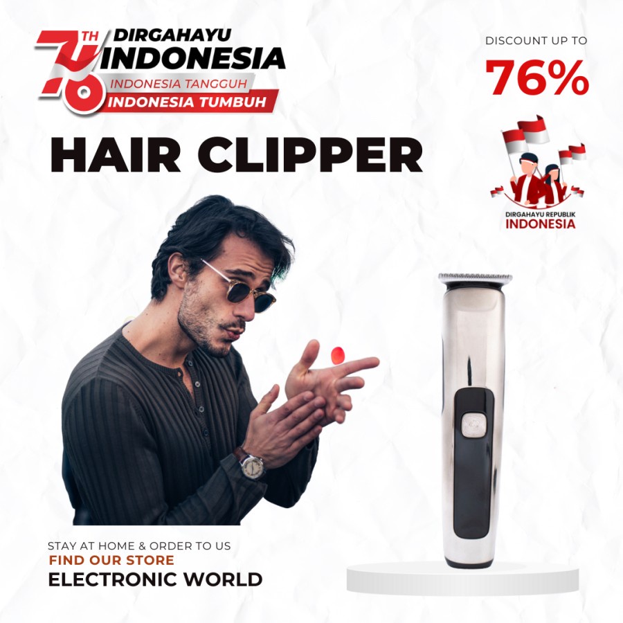 Hair Clipper Trimmer Alat Mesin Cukur Rambut Alat Cukur bergaransi