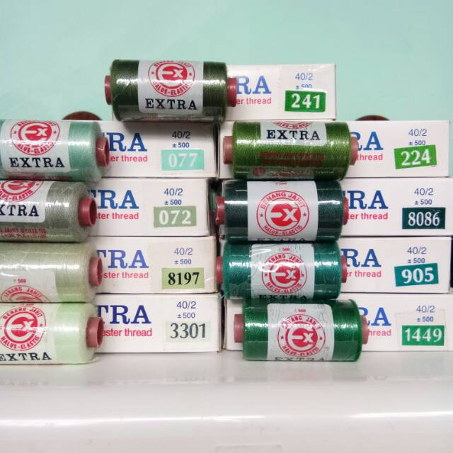 Benang jahit extra hijau 500