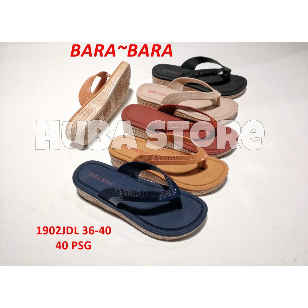 SENDAL WANITA JEPIT KARET BARABARA SANDAL CEWE JELLY IMPORT 1902JDL