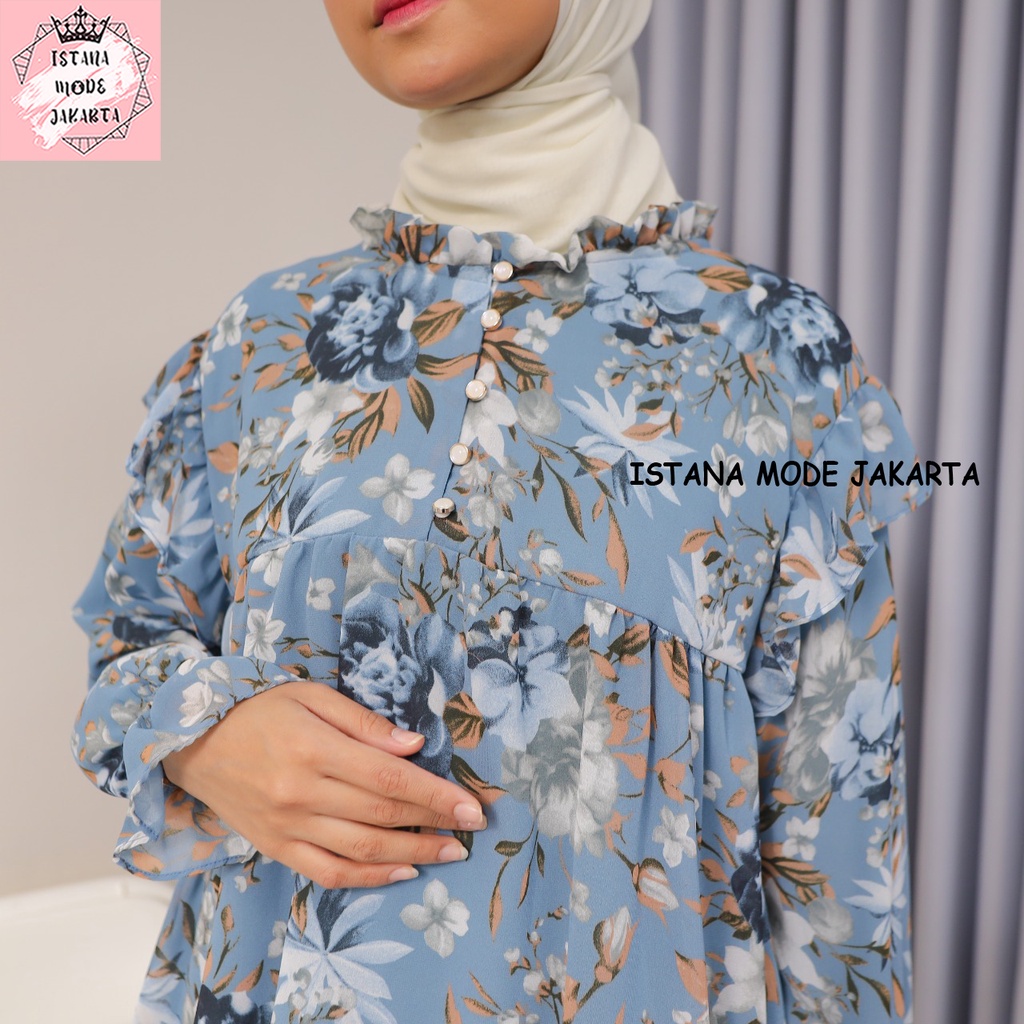 ISTANA MODE JAKARTA Zira baju atasan wanita terbaru blouse korean style blouse wanita lengan panjang-4