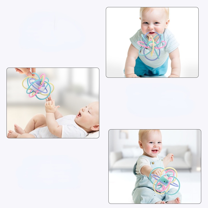 Manhattan Baby Teeth Gel Ball Can Bite Latihan Toy Food Grade Silicone Safe and Bite Resistant