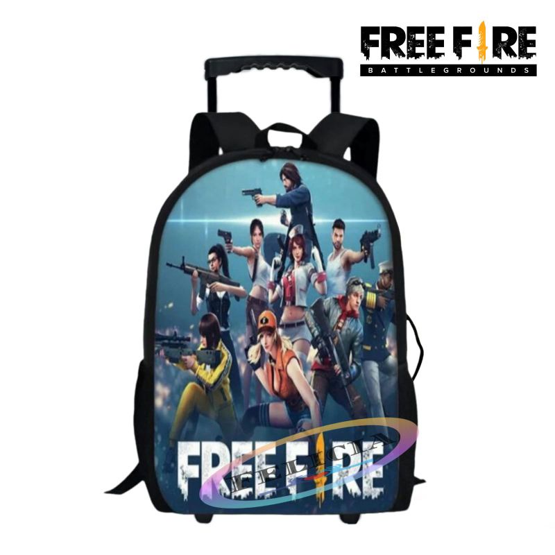 COD Ransel Troly Tas Roda FREEFIRE Ransel anak sekolah