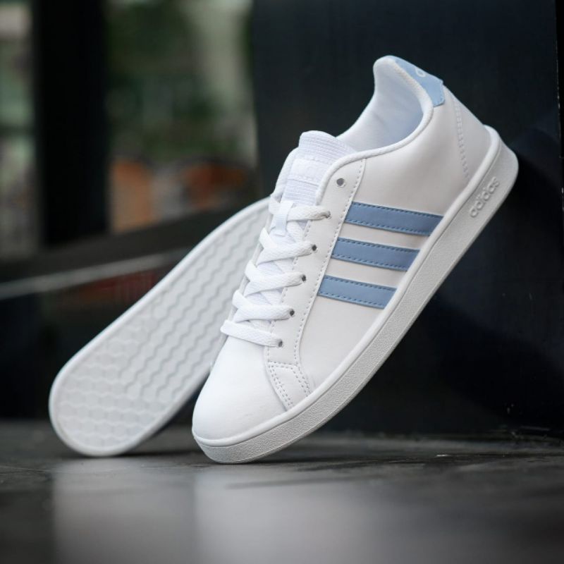 Adidas Grand Court White Baby Blue Original OEM Sneakers Wanita / Sepatu Sneaker Wanita