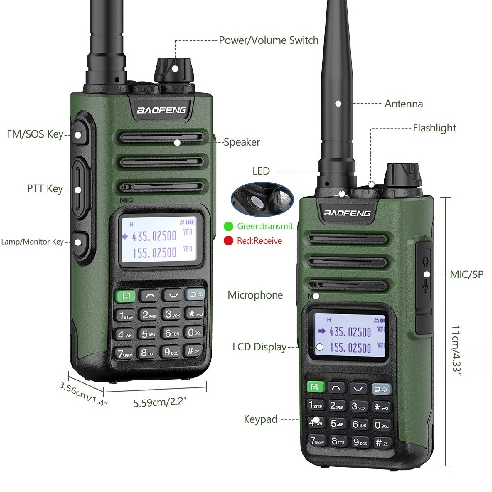 UV-13 PRO - Two-Way High Power Radio Walkie Talkie 10W Power