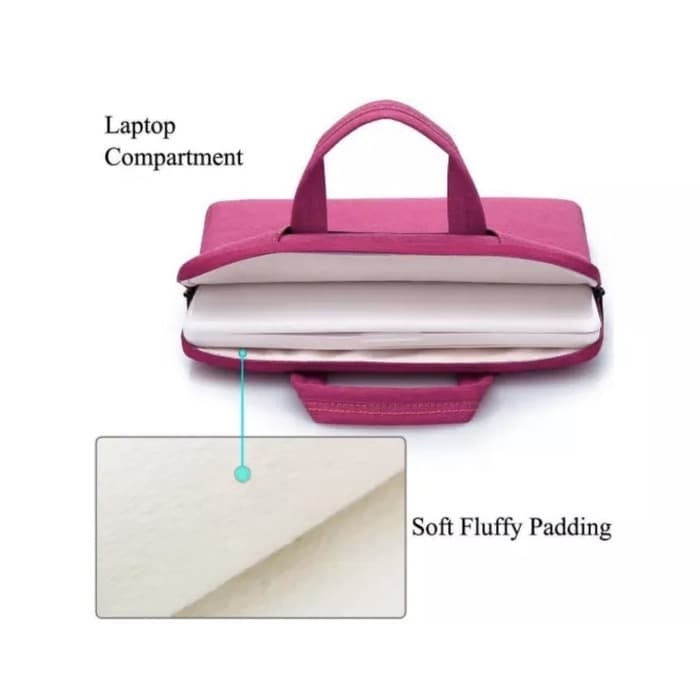 Tas Laptop Softcase oxford Jinjing Hand Strap 14 15 inch - Ungu