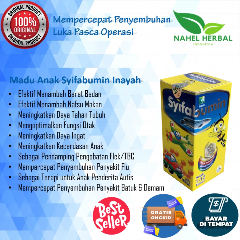 Vitamin Penambah Nafsu Makan Dan Otak Anak Original - Madu Penggemuk Berat Badan Syifabumin Ori Bpom