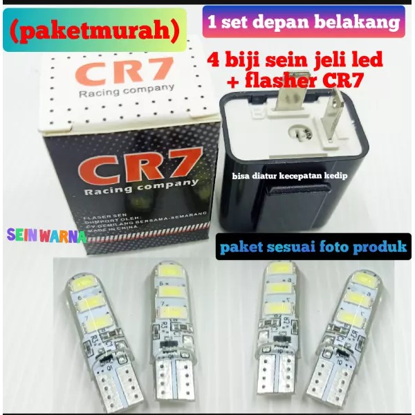 PROMO PAKET SEN SEIN 4 BIJI+FLASHER CR7 UNIVERSAL