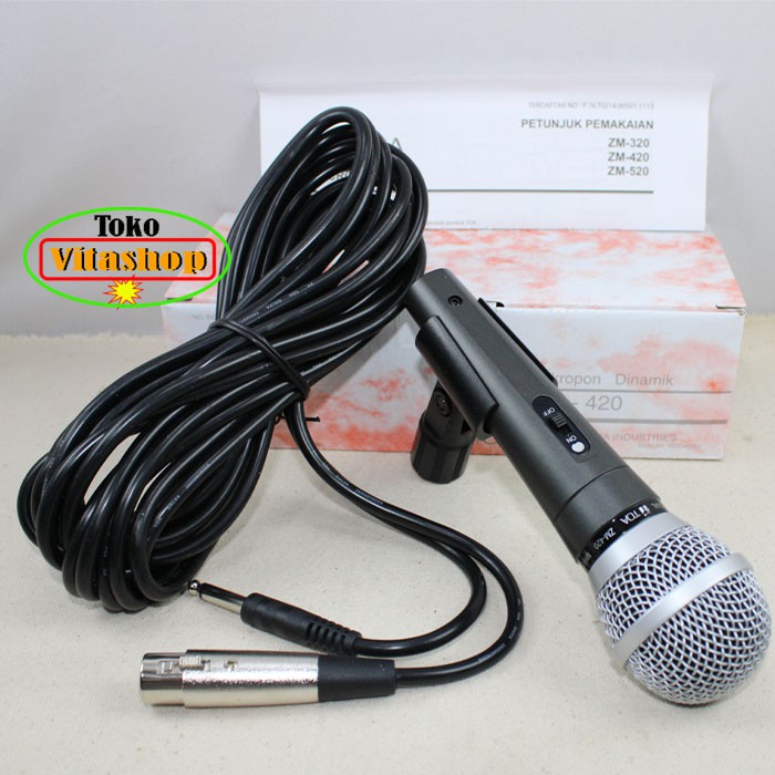 TOA ZM - 420 MICROPHONE KABEL ORIGINAL GARANSI RESMI / MIC ASLI