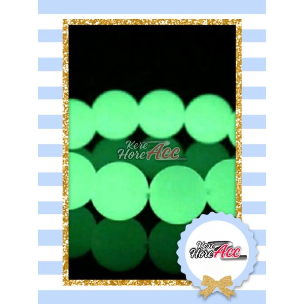 GELANG BATU FOSFOR ASLI MENYALA DALAM GELAP 8MM BATU ALAM FREE TALI GELANG SENAR ELASTIS 1M