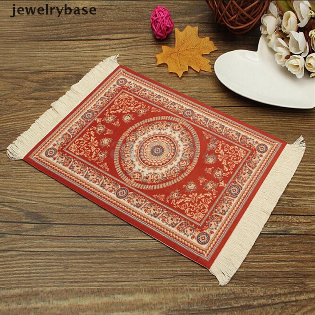 (Base) Mouse pad Bentuk Persegi Panjang Motif Persia Aksen Rumbai