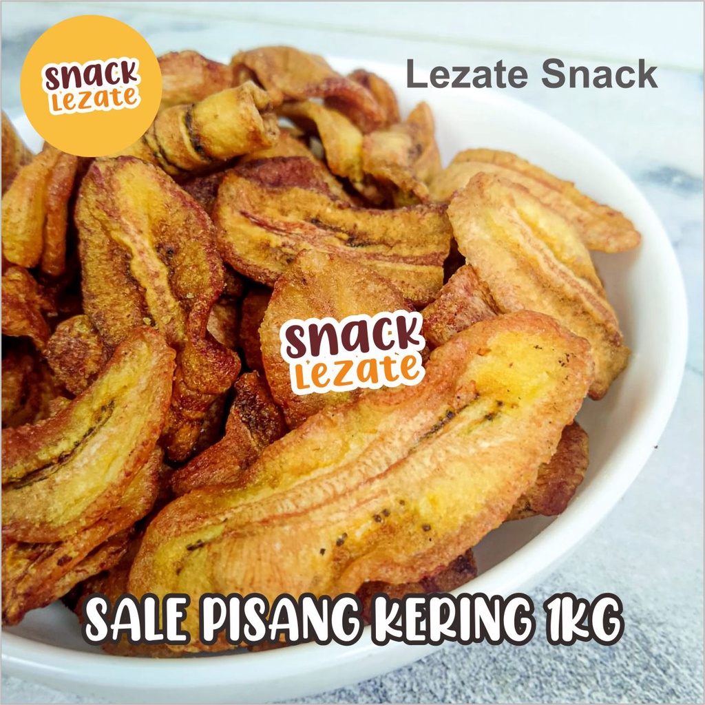 Kwenjeje Pisang Kering Manis Kiloan 1Kg / Kripik Pisang Kebumen Kiloan / Pisang Aroma Panggang