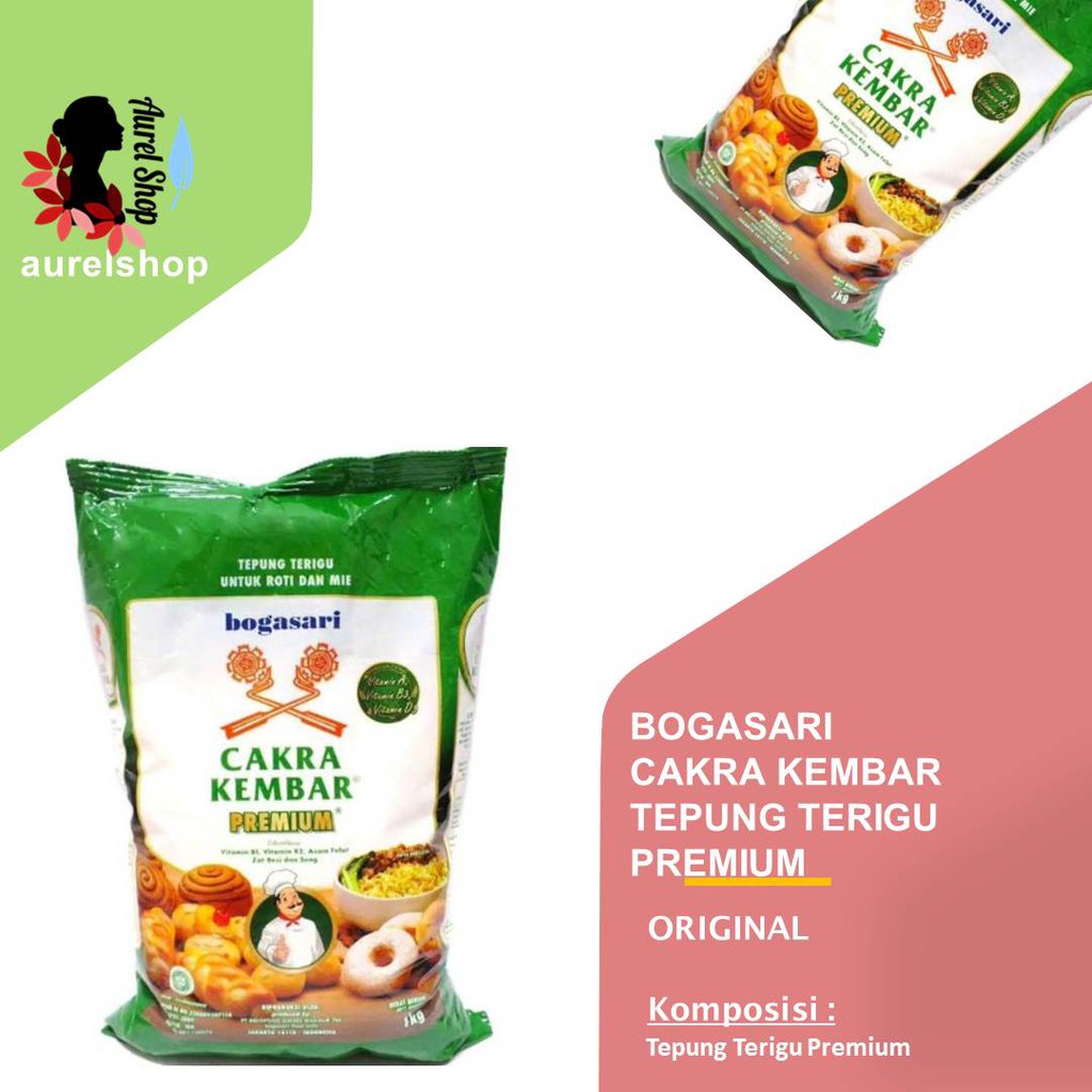 

CAKRA KEMBAR Tepung Terigu Premium kemasan 1 kg