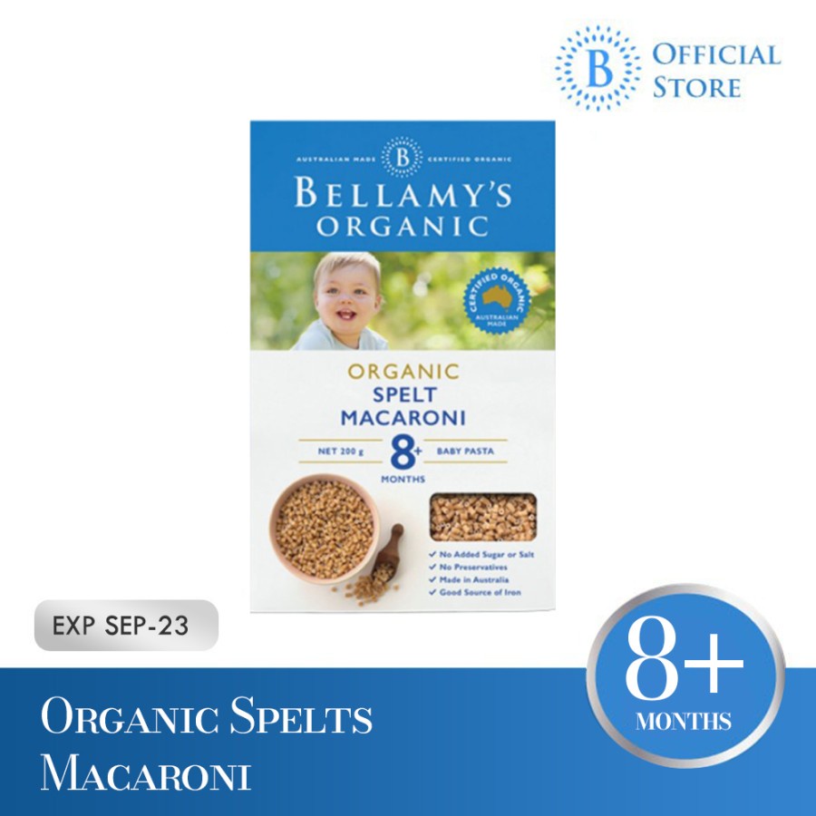 Bellamys Bellamy ORGANIC SPELT MACARONI 200GR