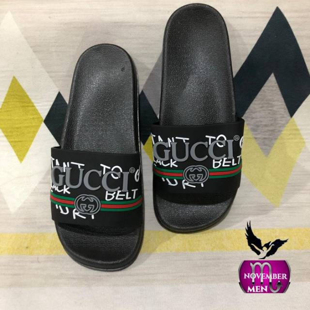  Sandal  Slop Gucci  Slippers Rubber Pria  premium quality 