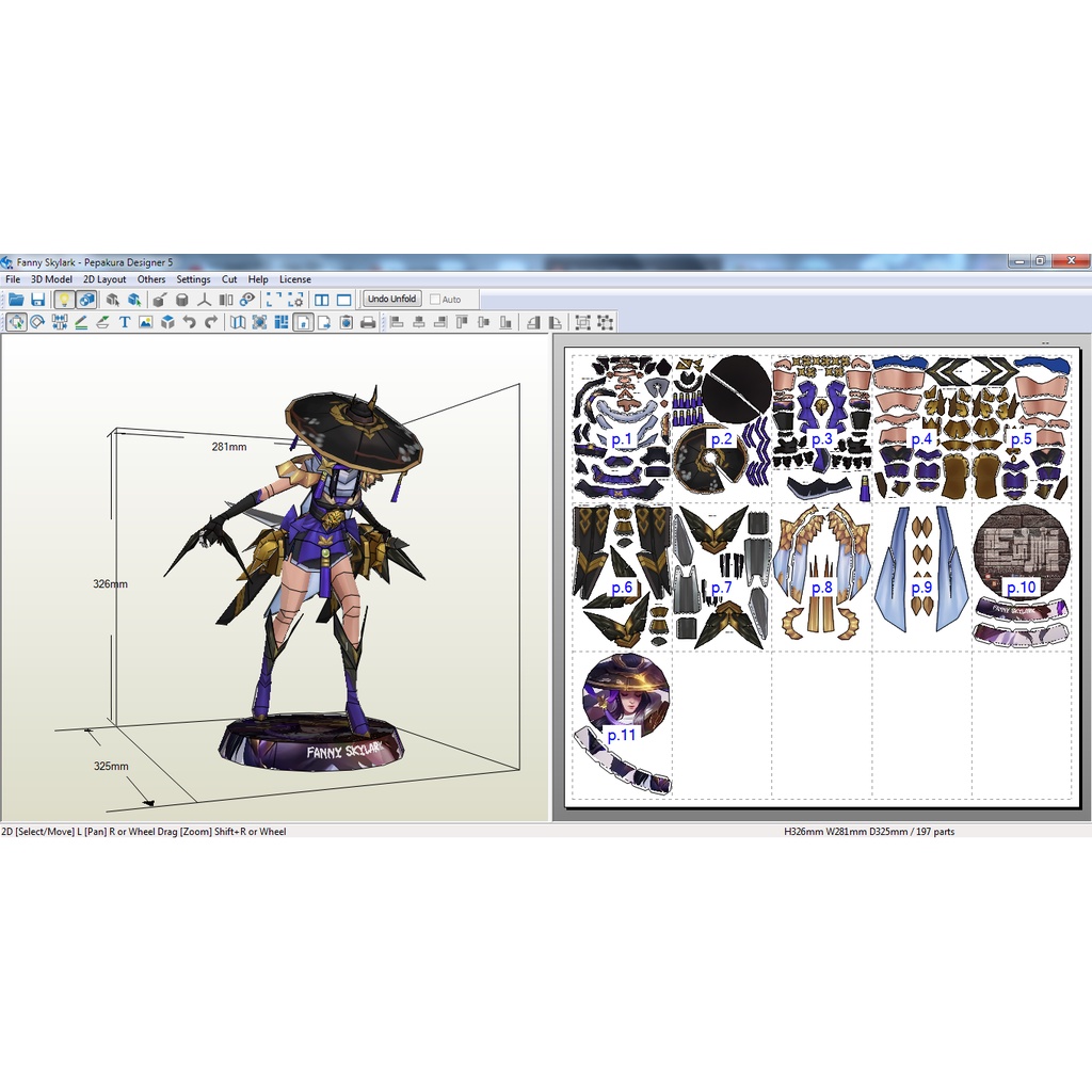 Fanny Skylark Papercraft