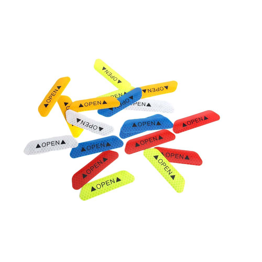 4Pcs / Set Tape Reflektif Untuk Peringatan Keamanan Mobil