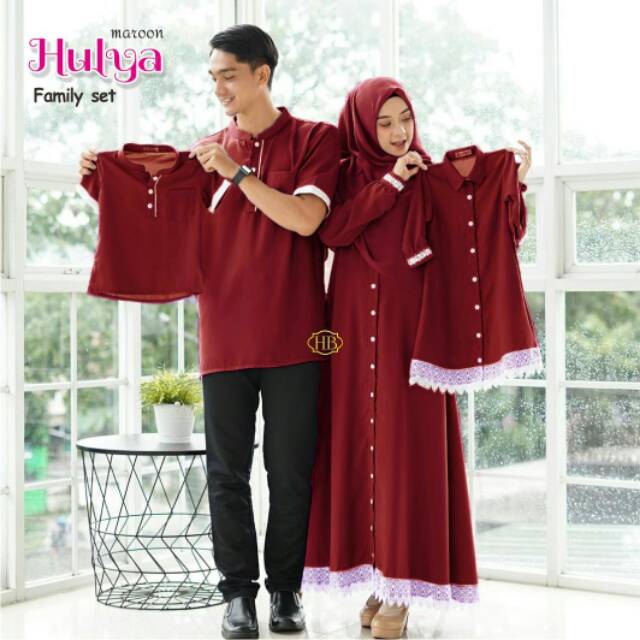 Baju Couple Keluarga / Couple Hulya Family Set Lebaran Taerbaru 2022 / Couple Ibu Ayah Anak