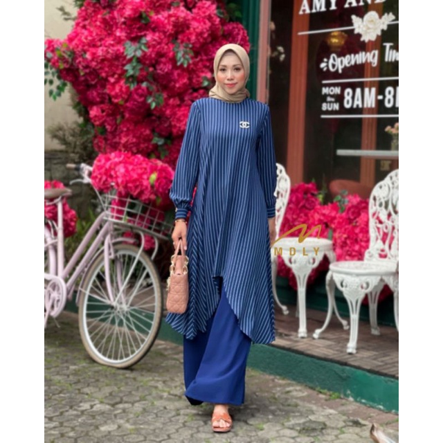 GAMIS DRESS WANITA ATASAN TUNIK KEMEJA VINELA  BY MDLY 3045