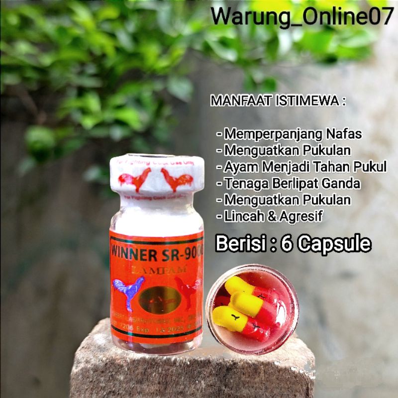 LAMPAM WINNER SR 9000 Kualitas Asli Original 100% Bergaransi Doping Ayam Memperpanjang Nafas Agresif