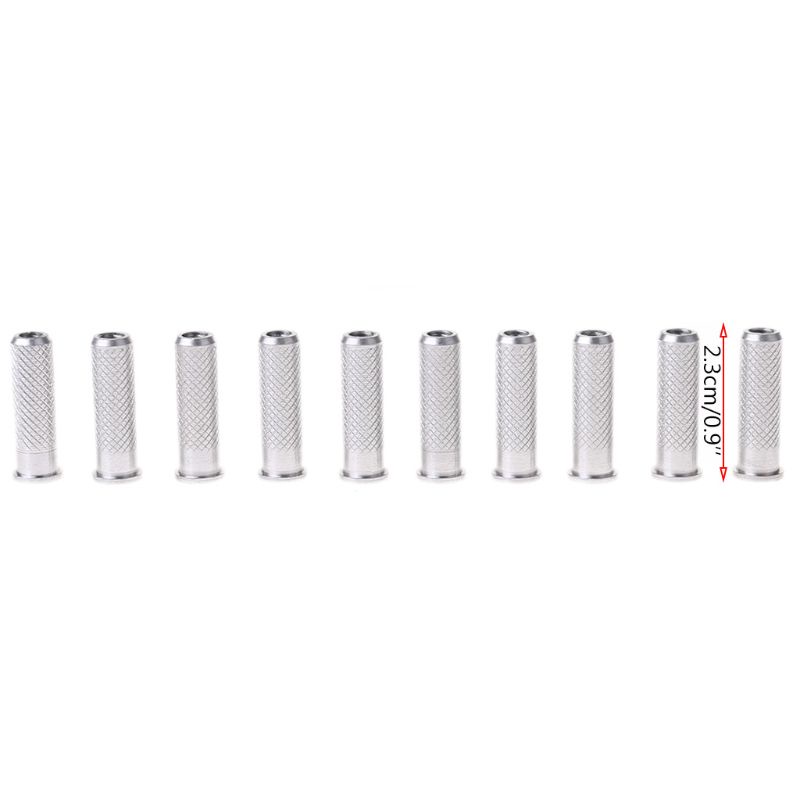 Matahari 10PCS Sisipan Aluminium Dasar Panahan 6.2mm Untuk Arrow Insert Base Untuk Arrow Shaft