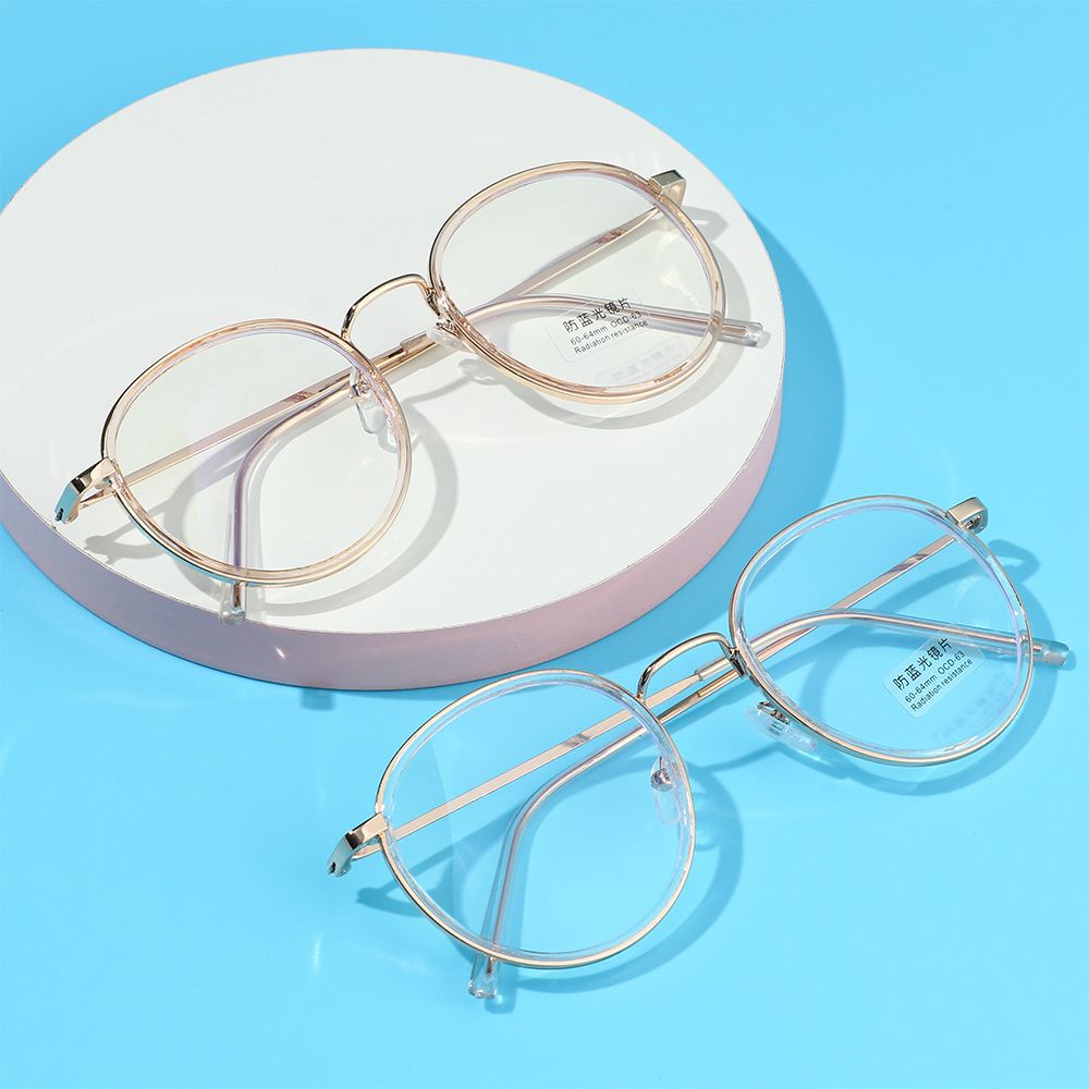 ROW Fashion Oversized Eyeglasses Portable Computer Goggles Anti-Blue Light Glasses Office Men Women Durable Eye Protection Ultra Light Frame