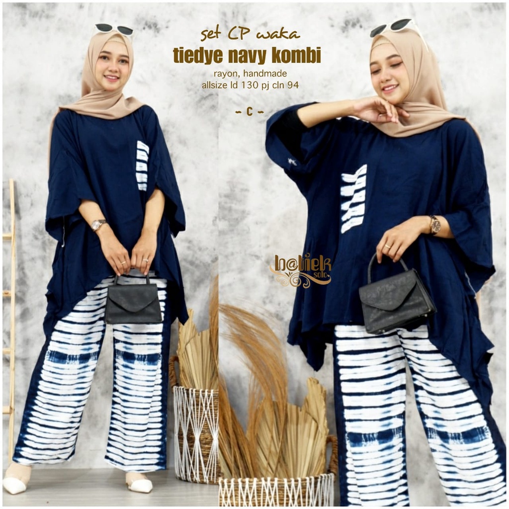 Set cp waka tiedye navy combi