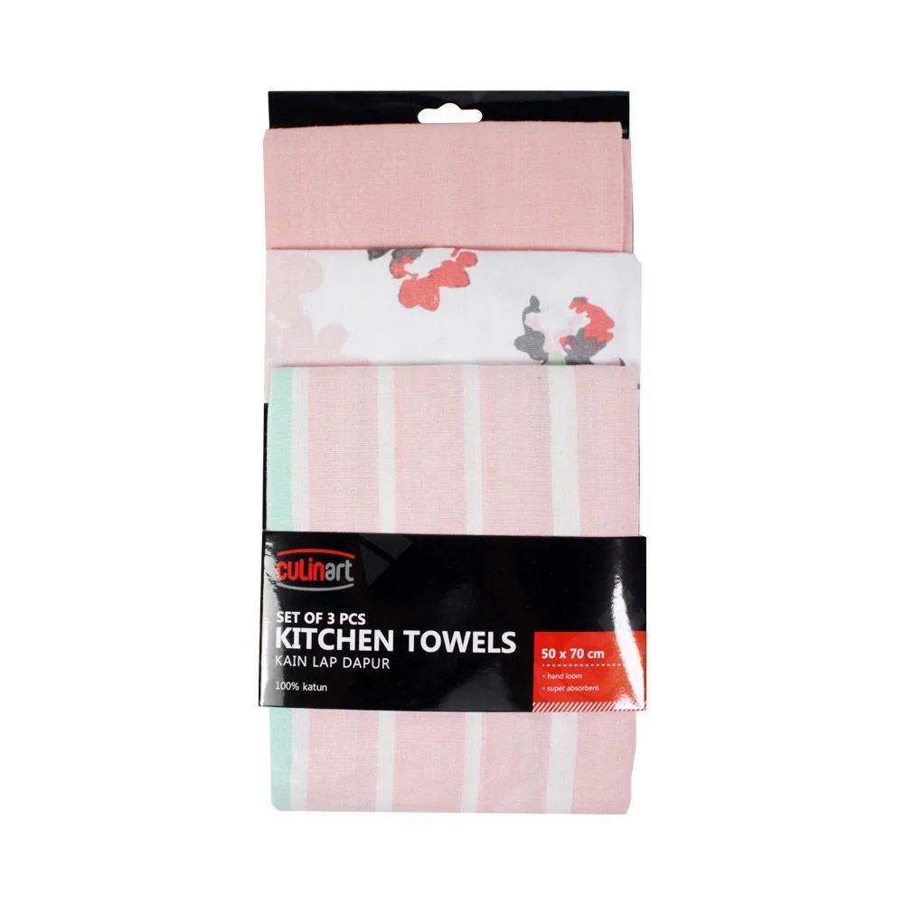 ACE Arthome Set 3 Pcs Lap Dapur Katun Sakura - Pink