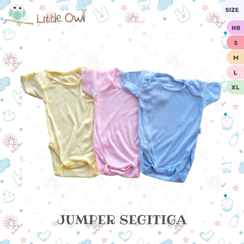 Little Owl Baju Kodok Bayi 100% Katun Bamboo Newborn SML 0-18 Bulan Jumper