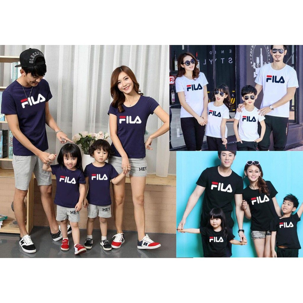 Family Couple / Kaos Couple Keluarga / Baju Couple Keluarga / Baju Couple Family Fila 2 Anak