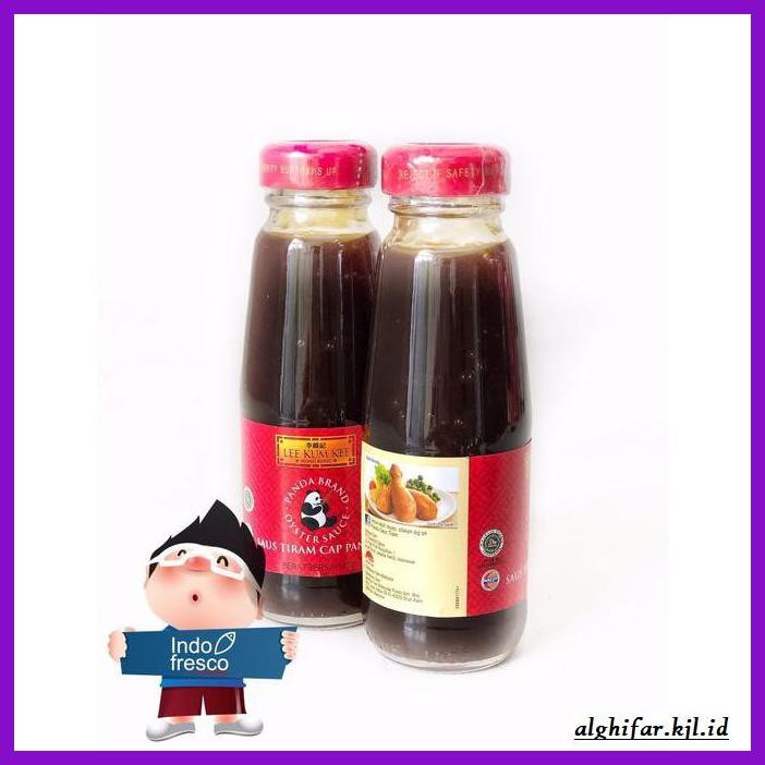 

gnidderdsaus- lee kum kee oyster sauce panda brand- saus tiram kaleng 145gr -asliiiiii.