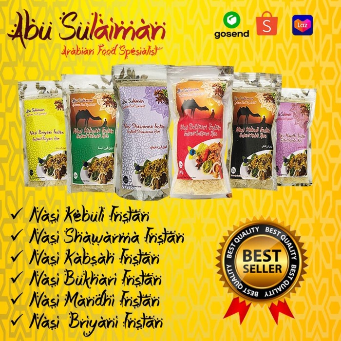 

Terlaris Nasi Kebuli Mandhi Bukhari Shawarma Kabsah Briyani Instan Abu Sulaiman