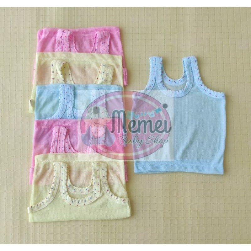 1/2 LUSIN (6 pcs) Singlet bayi WARNA ukuran S / M / L / XL harga GROSIR