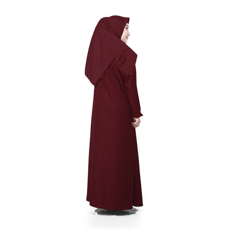 PROMO   Muslimore - Baju Muslim Wanita Gamis Murah Online Merah Marun Polos Syar'i Busui Balotelli