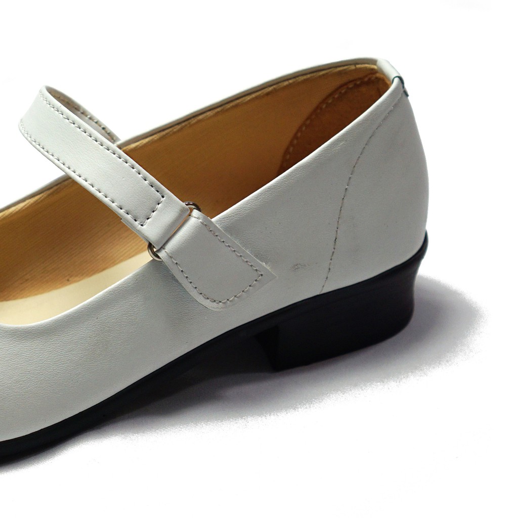 HQo Sepatu Pantofel Wanita Putih Raisa / Sepatu Perawat Putih / Sepatu Kerja Wanita / Pantofel Wanita Putih Bertali / Sepatu Akper Wanita / Sepatu Selop Akper Putih / Sepatu Bidan Putih / Spatu Selop Putih / Sepatu Slop Putih Perempuan / Spatu Slop Wanita