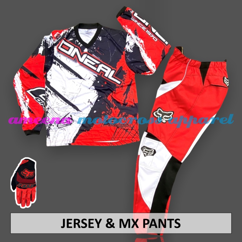 Jerseyset - Jersey set Trail - Jersey &amp; Celana Motocross - Jersey Trabas - Jersey Stelan MX Cross - Satu Set Jersey &amp; Celana - Jersey Lokal - Celana Cordura -  ONCT0110-F43