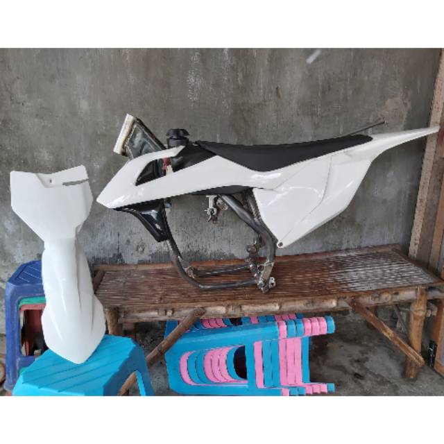 RANGKA TRAIL MODEL KTM PNP MESIN NINJA TIGER FU SCORPIO MX ROLING SASIS GRASSTRACK TRABAS SUPERMOTO