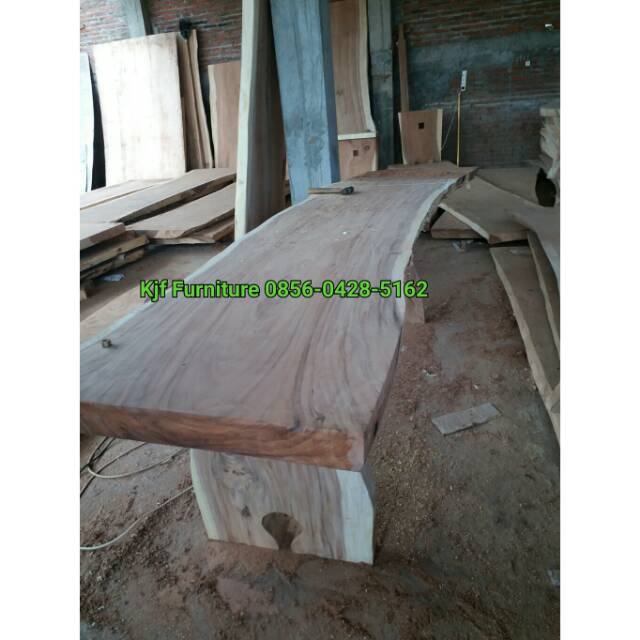 Meja trembesi meja makan trembesi custom order 4 unit uk 230x80