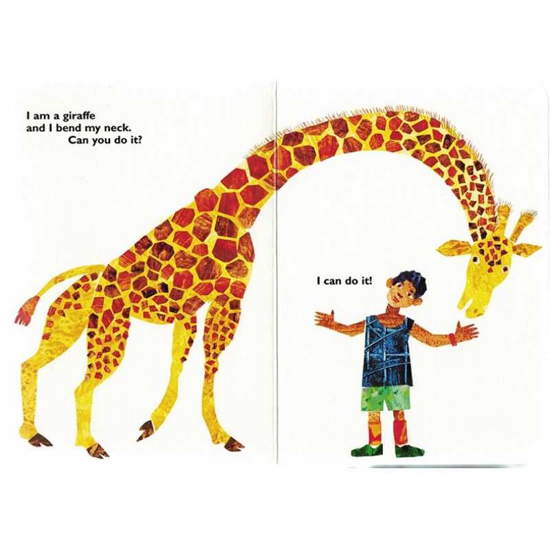 Original From head to toe board book/eric carle/interactive/buku import/buku anak/happychild