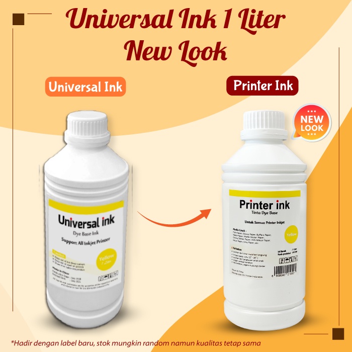 Tinta Refill 1 Liter Universal Printer Inkjet Epson Canon Hp Penggganti Original 664 790 003