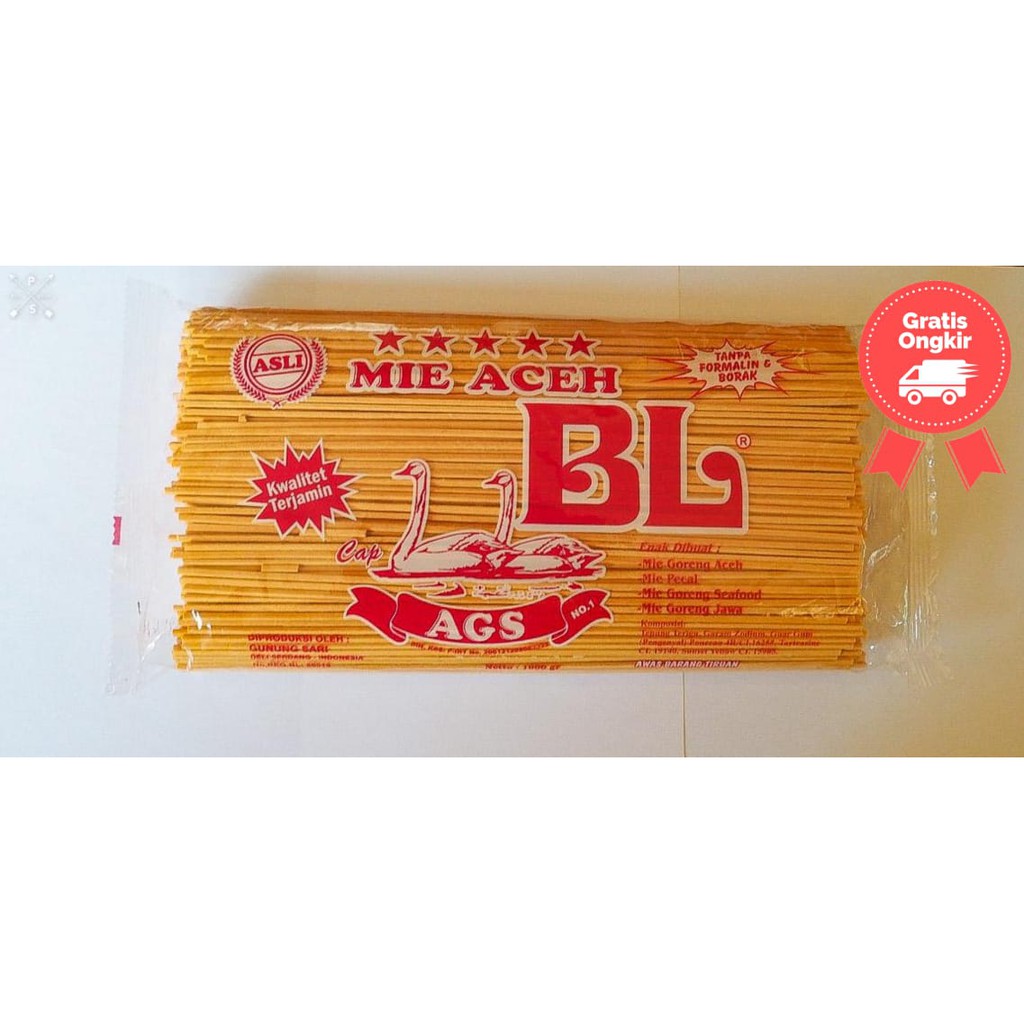 

Mie Lidi / Mie Kering / Mie Aceh / Mie gomak Angsa kuning (1000 Gram)