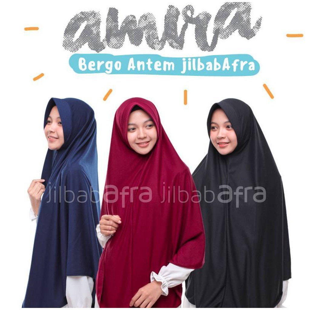 JILBAB AMIRA SIZE L - BERGO PET ANTEM- JILBAB AFRA - HIJAB INSTAN BAHAN KAOS, ADEM, NYAMAN &amp; LEMBUT