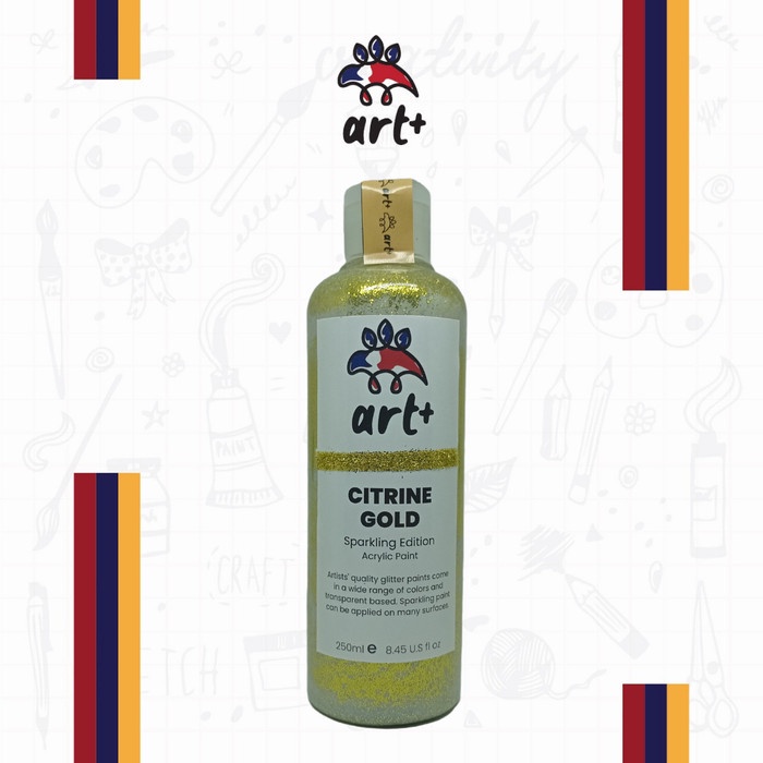 

Gaya Acrylic Paint/Cat Akrilik Glitter Art+ Citrine Gold 250 Ml Bergaransi