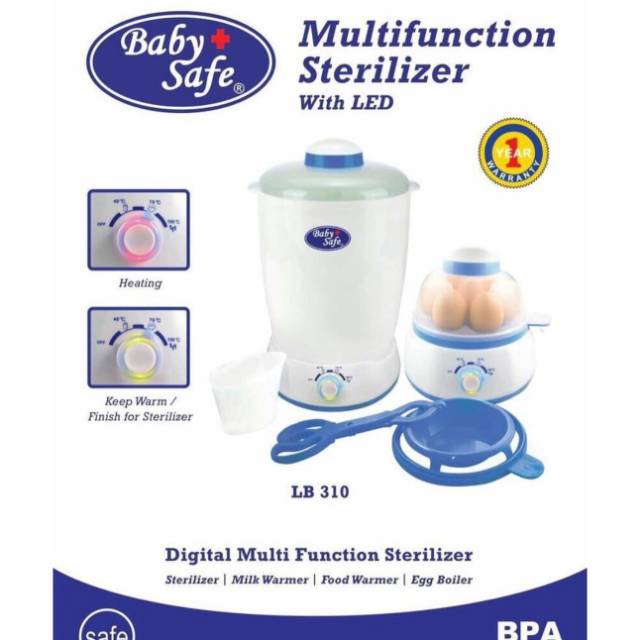 Steril Botol Bayi Baby Safe Multifunction Sterilizer With LED LB310