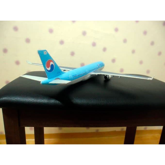 DIY Miniatur Papercraft Pesawat Airbus A330 Korean Air
